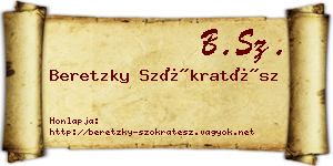 Beretzky Szókratész névjegykártya